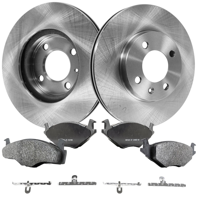 Front Brake Disc Rotors and Pads Kit For Volkswagen Jetta 1989 1990 1991 1992