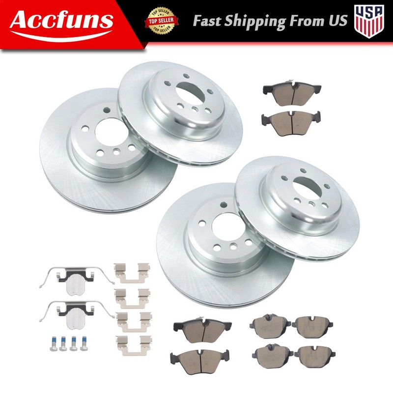12Pcs Front & Rear Disc Brake Rotors & Brake Pads For BMW F10 528i 528i xDrive