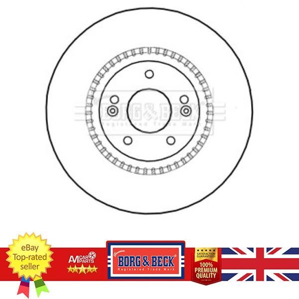 Brake Disc For Hyundai ix55 08-12 517123J500 BORG & BECK BBD5993S