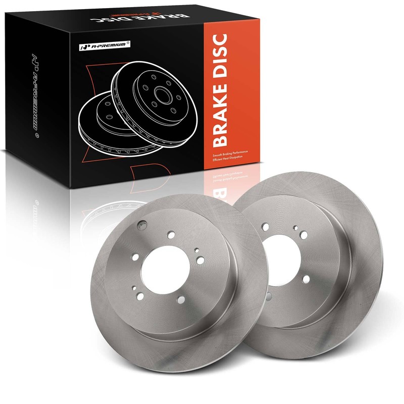 2pcs Disc Brake Rotors Rear for Mitsubishi Lancer 2009-2015 Outlander 2007-2013