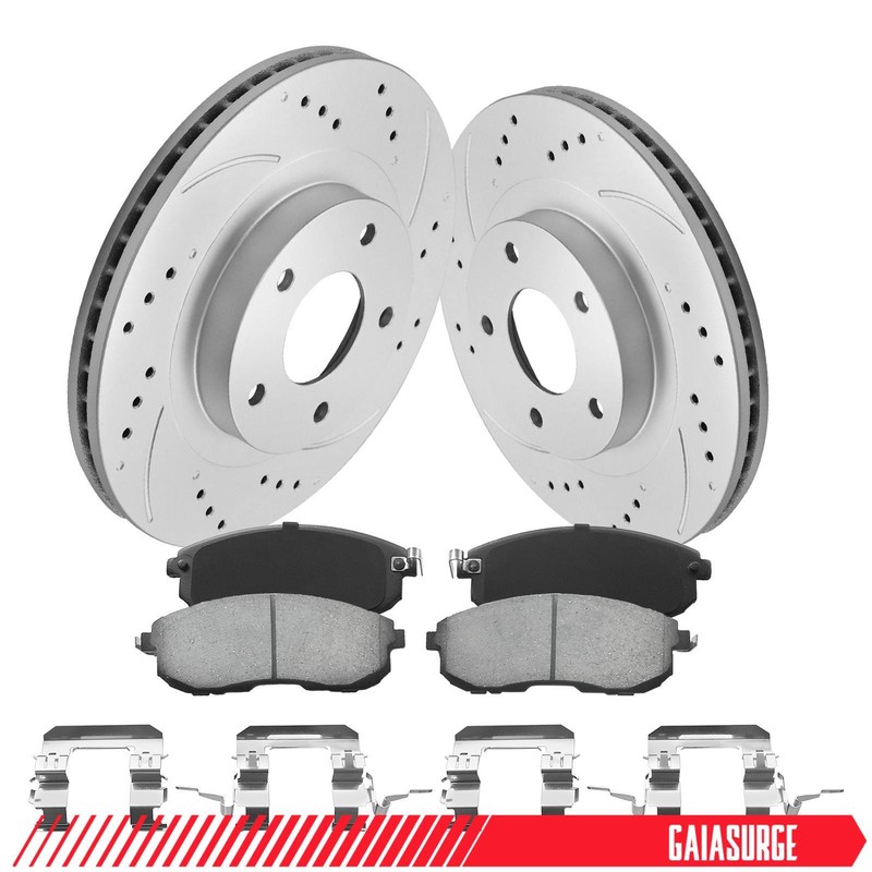 For 2002 – 2006 Nissan Altima 11.6in Front Disc Rotors + Ceramic Brake Pads Kit