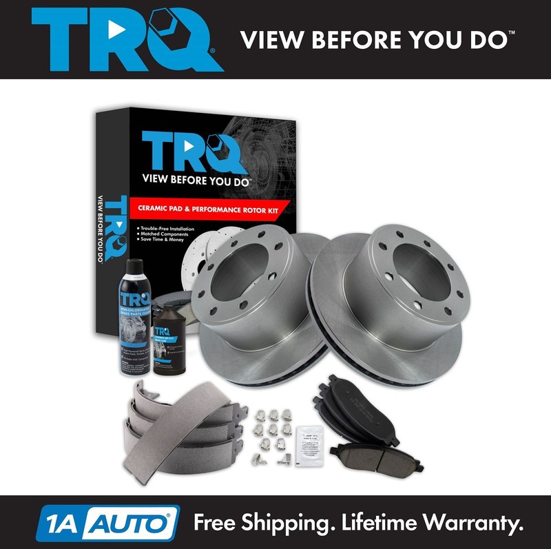 TRQ Rear Brake Pad & Rotor Kit Fits 2005-2007 Ford