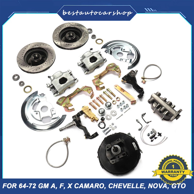 Body Disc Brake kit 11″Brake Booster for CAMARO CHEVELLE NOVA GTO 64-72 GM A F X