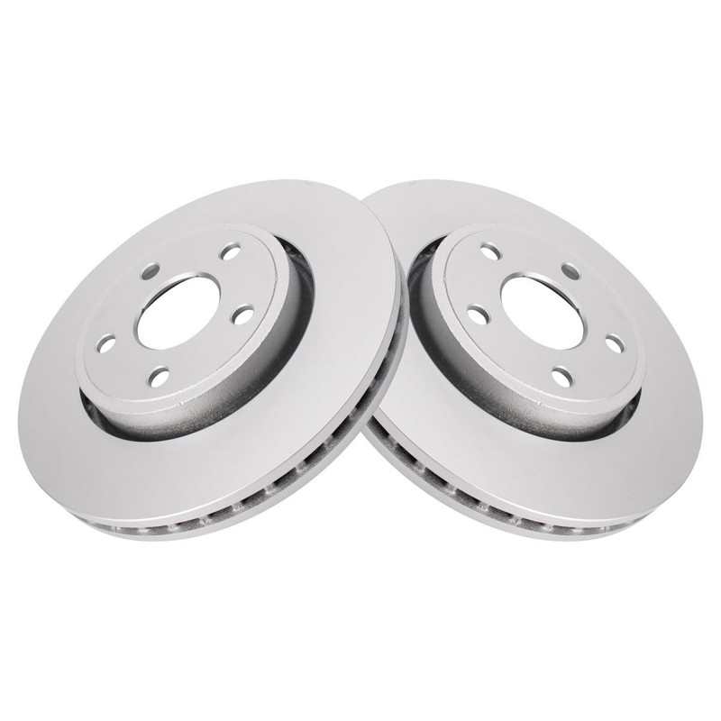TRQ Front Metallic Brake Pad & 2 Coated Rotor Set for Durango Grand Cherokee gallery