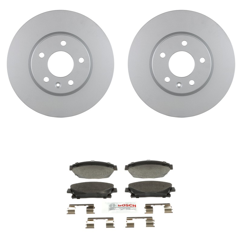 Bosch Front 300mm Rotors Quietcast Semi-Met Disc Brake Pad Kit For Verano Volt