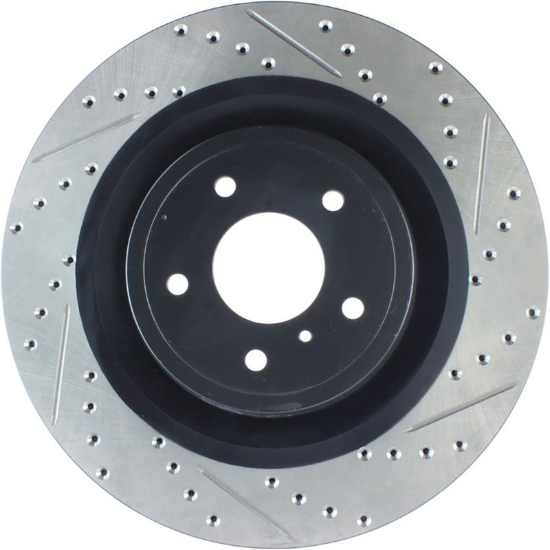 StopTech 127.42100L Front Left Drilled Brake Rotor for 2009-13 FX50 / 09-19 370Z gallery