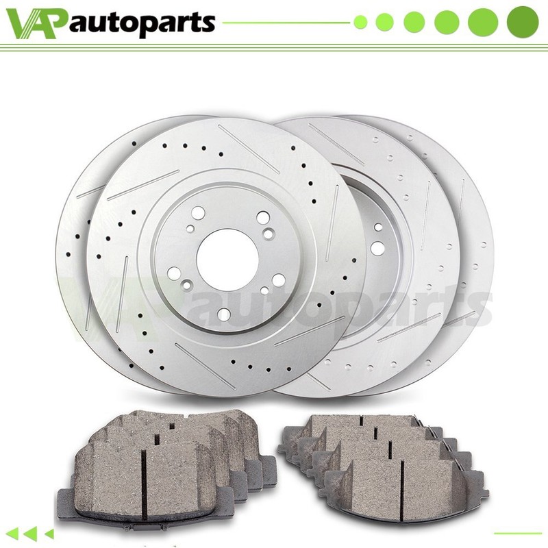 Brake Pads And Rotors Front + Rear For Acura RSX Type-S 2.0L 2002-2006 Drilled