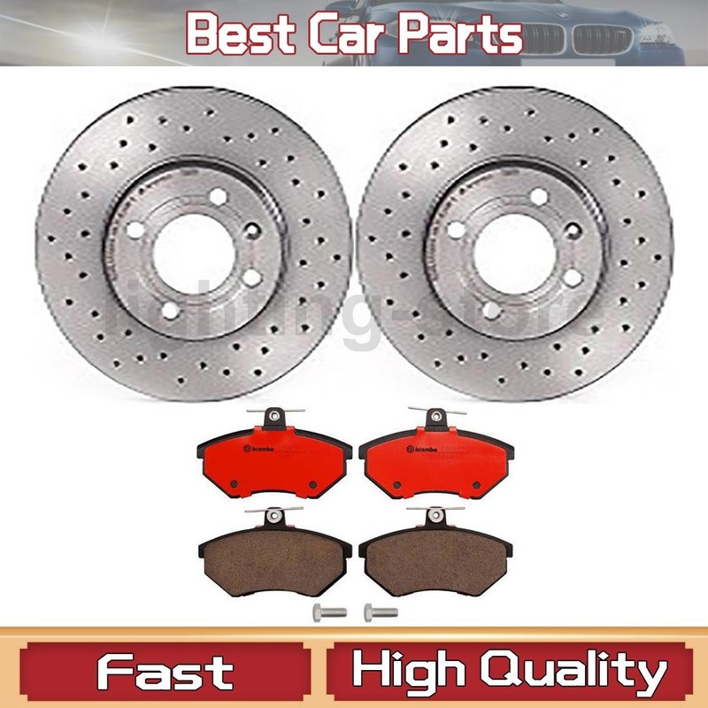 Front Brake Pads and Disc Rotors set Fits Volkswagen Cabrio 2.0L