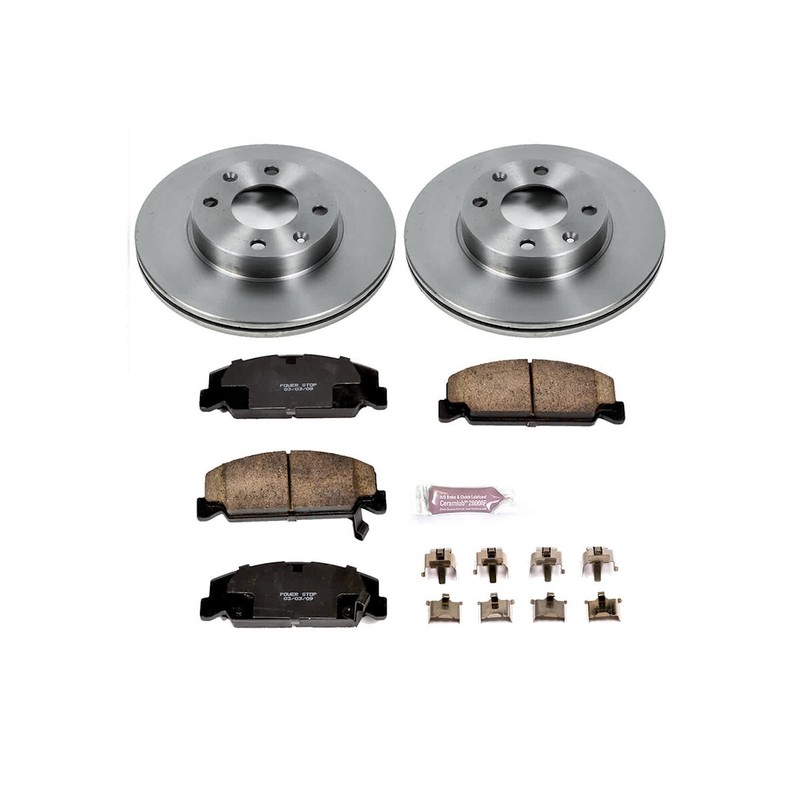 KOE398 Powerstop Brake Disc and Pad Kits 2-Wheel Set Front for Honda CRX 88-89 gallery