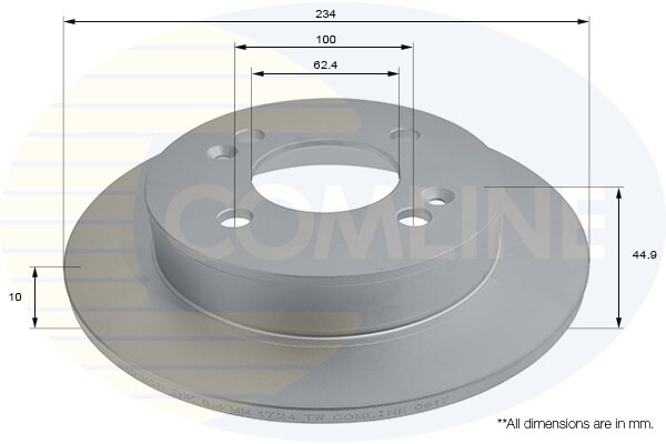 Fits Hyundai i10 2013- 1.0 1.2 AZ Rear Brake Disc #1 58411B4300 58411B9000 gallery
