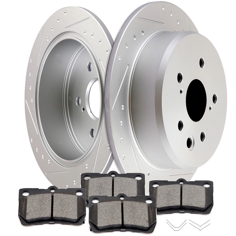 Rear 291 mm Brake Discs Rotors Ceramic Pads For 06 – 12 Lexus IS250 2.5V6 4WD