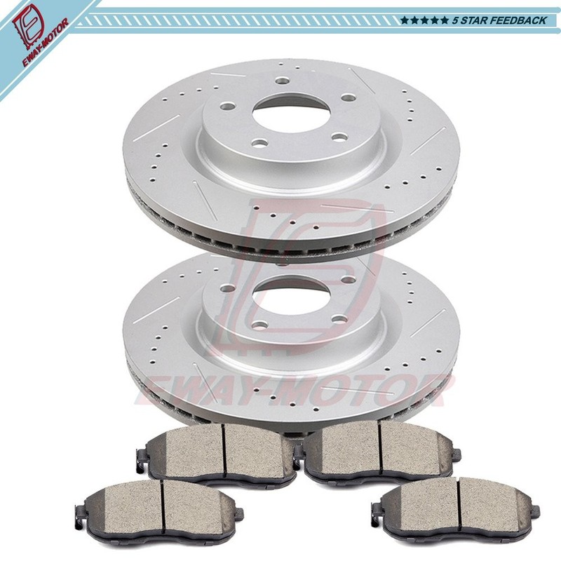 Front Ceramic Brake Rotors And Pads For Nissan Altima 2007 2008 2009 2010-2012