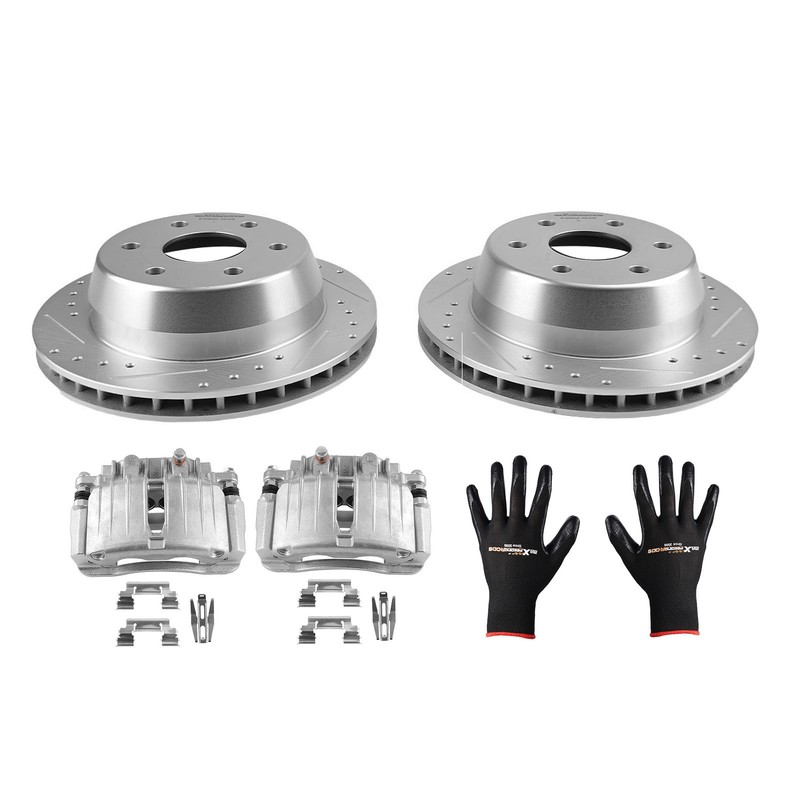 Rear 330mm Brake Rotors+Brake Calipers for Cadillac Escalade 2002-2006 18-B4765