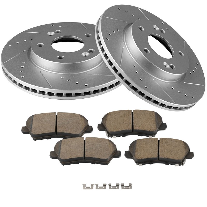Fit For Kia Forte S/L Sedan 2017 – 2018 Front Brake Rotors And Ceramic Pads