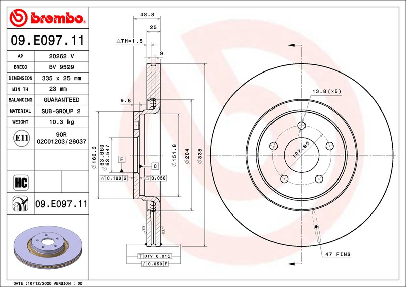 Fits Ford Focus 2012-2020 2.0 dCi + Other Models PV Front Brake Disc gallery