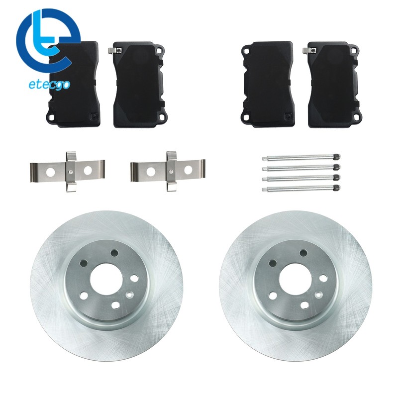 Front Drilled Brake Rotors & Ceramic Brake Pads For Tesla Model X S 2017-2021 gallery