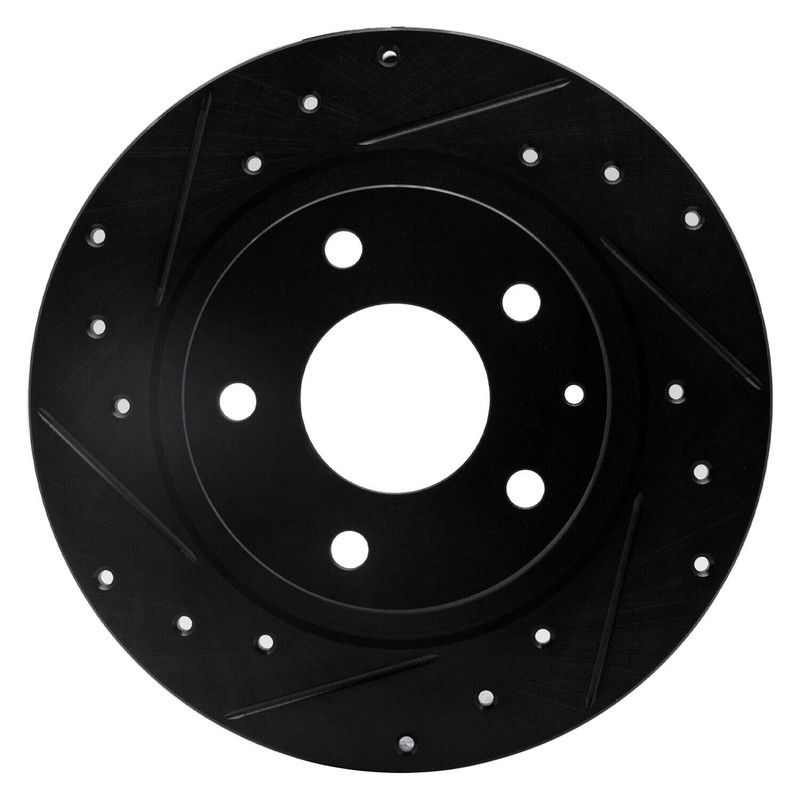 For Mazda 6 14-21 eLINE Drilled & Slotted 1-Piece Rear Driver Side Brake Rotor