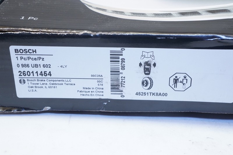 New OEM Bosch 26011454 Brake Disc Front Driver or Passenger Side Left/Right gallery