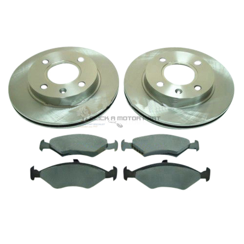 FORD FIESTA 1.25 1.3 1995-1999 FRONT 2 BRAKE DISCS AND PADS SET NEW (VENTED)