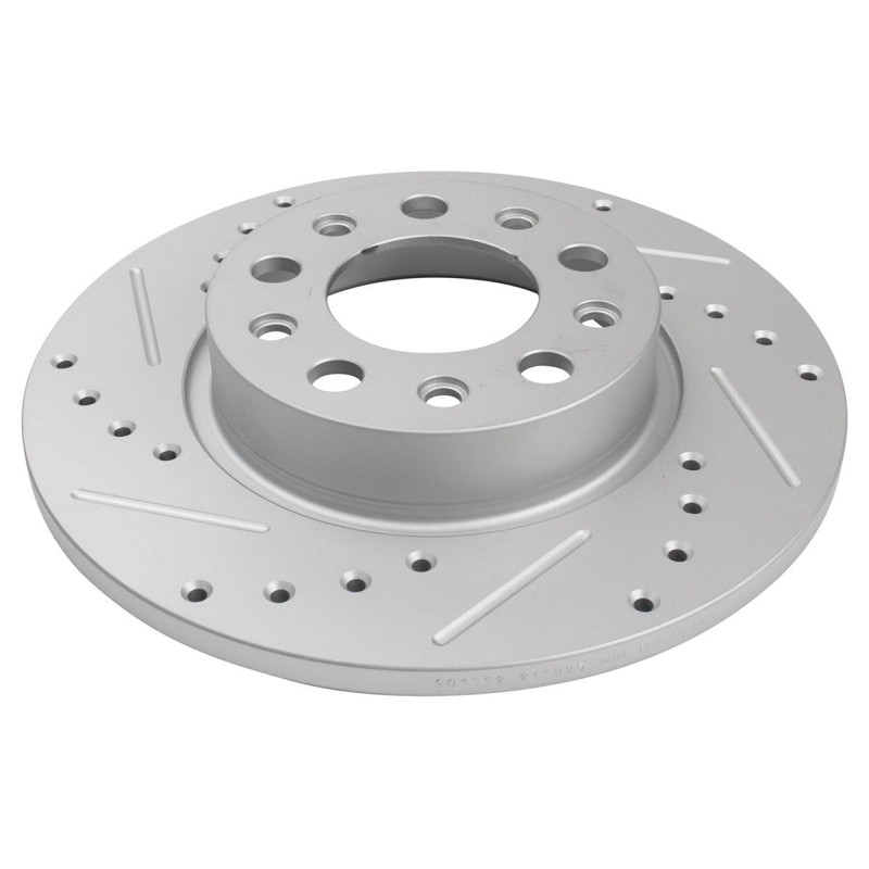 TRQ Drilled Brake Rotor Set Fits 2015-2021 Fiat 500X Jeep Compass Renegade gallery