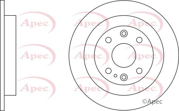 Brake Discs Pair Rear FOR MAZDA 323 IV 1.8 89->94 Petrol Apec gallery