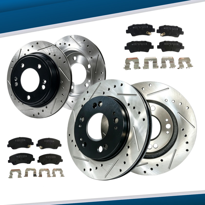 8pc Front Rear Rotors&Brakes Pads fits Hyundai Elantra 2011 2012 2013 2014 2015