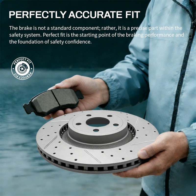 269mm Rear Drilled Brake Rotors for Toyota Avalon Camry Solara Lexus ES300 ES330 gallery
