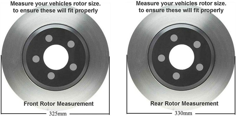 Front & Rear Brake Pads Rotors for 2003-2020 Chevrolet Express 3500 gallery