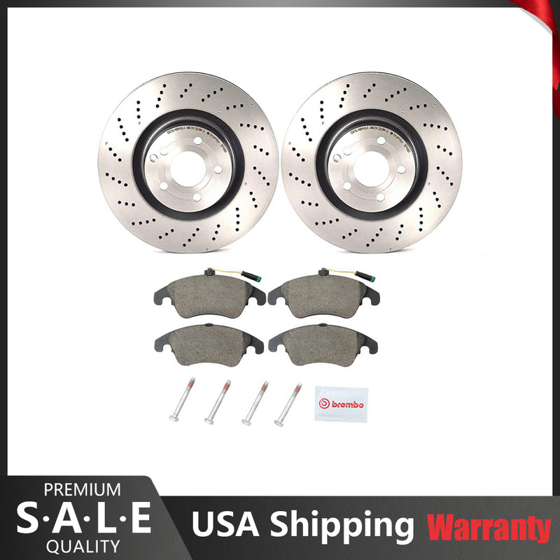 Brembo Front Brake Kit Disc Rotors Ceramic Pads For Mercedes W204 C204 C207 A207