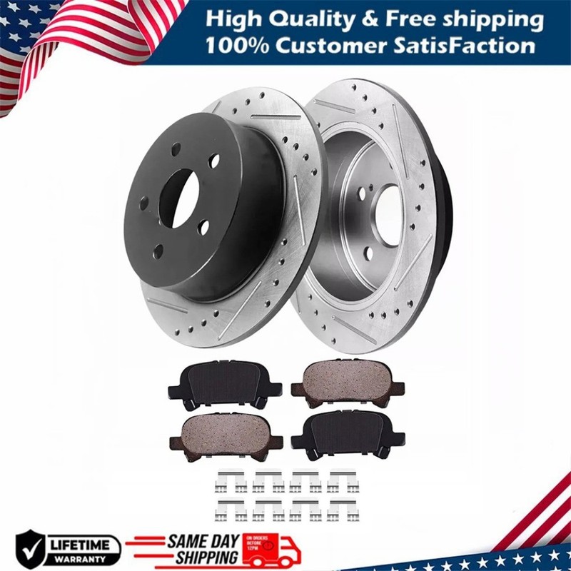 12.60 Inch RWD Rear Rotors + Brake Pads for Charger 300 Dodge Challenger Charger