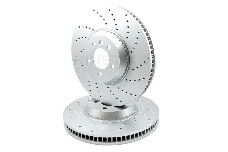 FOR RANGE ROVER AUTOBIOGRAPHY P360 DRILLED FRONT BRAKE DISCS PAIR 380mm L460