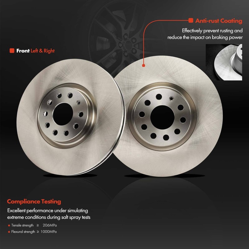 6x Disc Brake Rotors & Brake Pads for Volkswagen Atlas 2018 2019 2020-2022 Front gallery