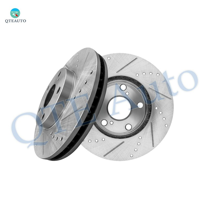 Front Drilled Slotted Brake Disc Rotors 275mm For 1998-2003 Toyota Sienna