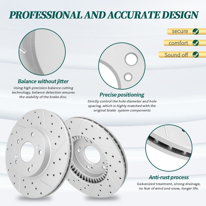 For 2008 2009-11 2012 Jeep Liberty Nitro Front Rear Brake Disc Rotors Brake Pads gallery