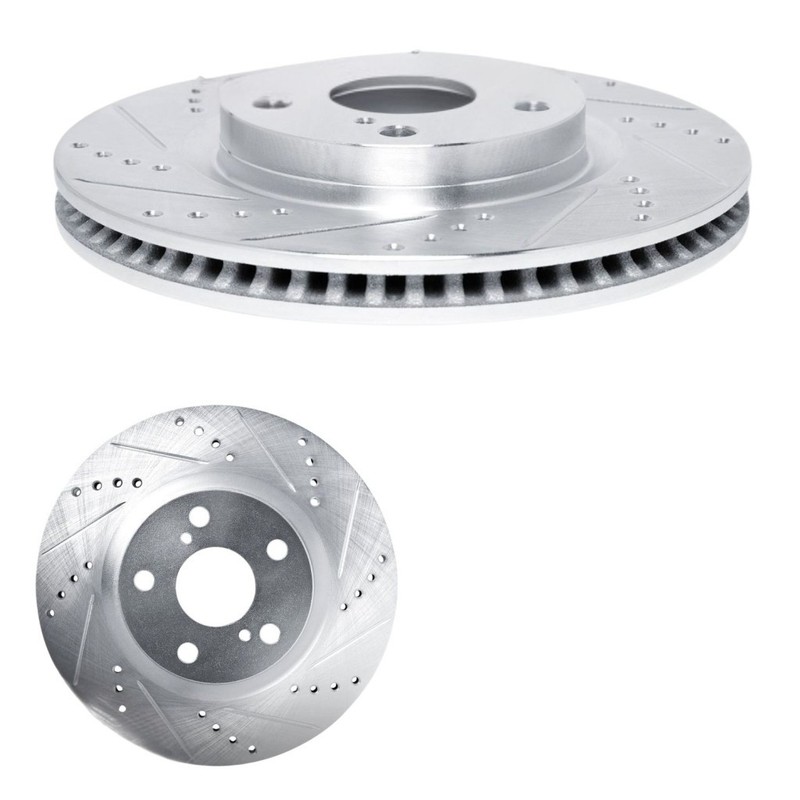For Honda CR-Z 2016 Brake Rotor Set | Front | Cast Iron Rotor | Silver | Vented gallery