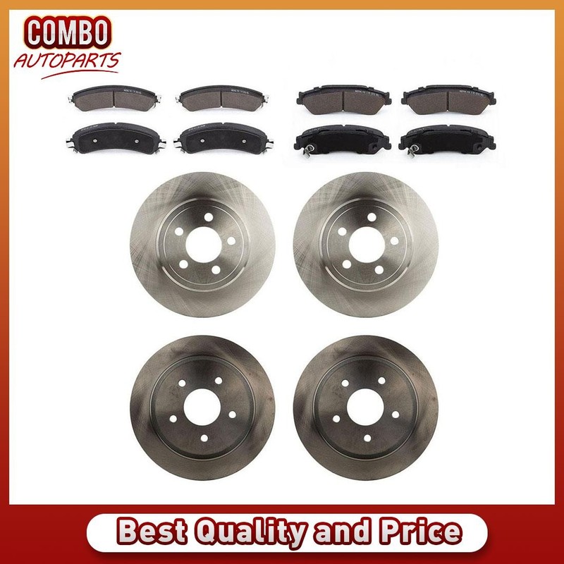 Front Rear Brake Rotors Ceramic Brake Pads for 1998-2005 Chevrolet Blazer