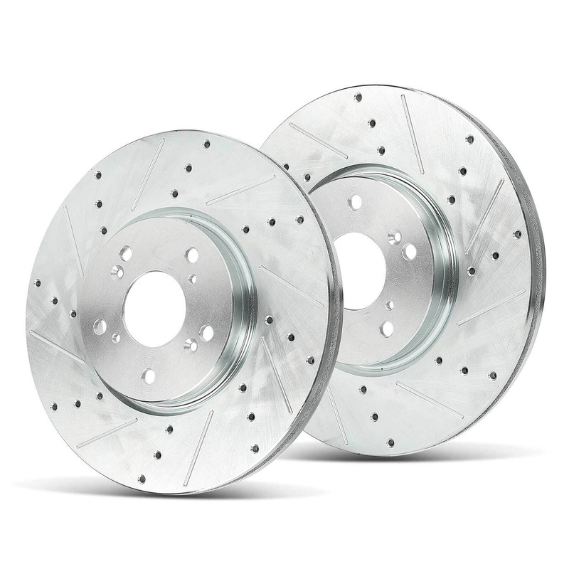 2x Front Side Driver & Passenger Side Drilled Brake Rotors for Acura TL 04-08 gallery