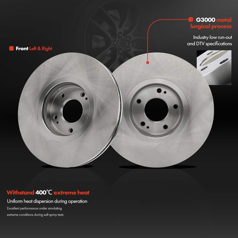6x Front Side Disc Brake Rotors & Ceramic Brake Pads for Hyundai Veracruz 07-12 gallery