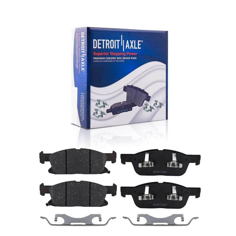 345mm Front + SOLID Rear Drilled Brake Rotors & Brake Pads for Edge MKX Nautilus gallery