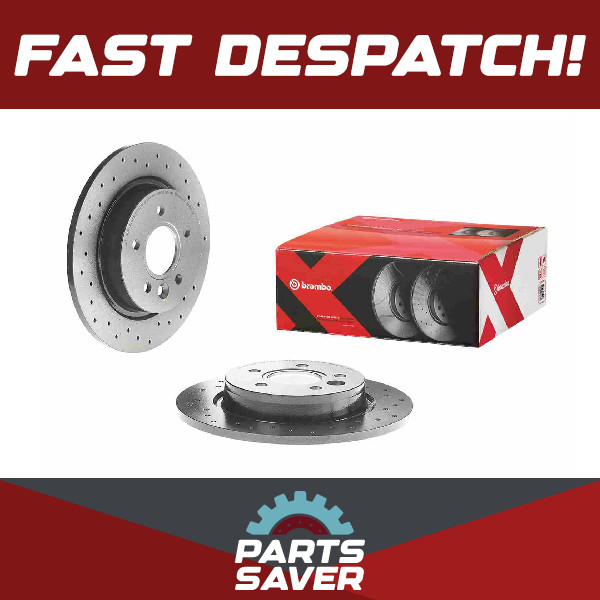2x Brake Discs Pair fits VOLVO V50 545 Rear 03 to 12 280mm Set Brembo 30666802