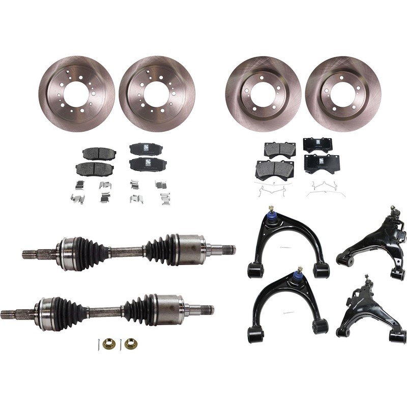 Control Arm Kit For 2007-2018 Toyota Tundra Front LH and RH Upper and Lower 4WD