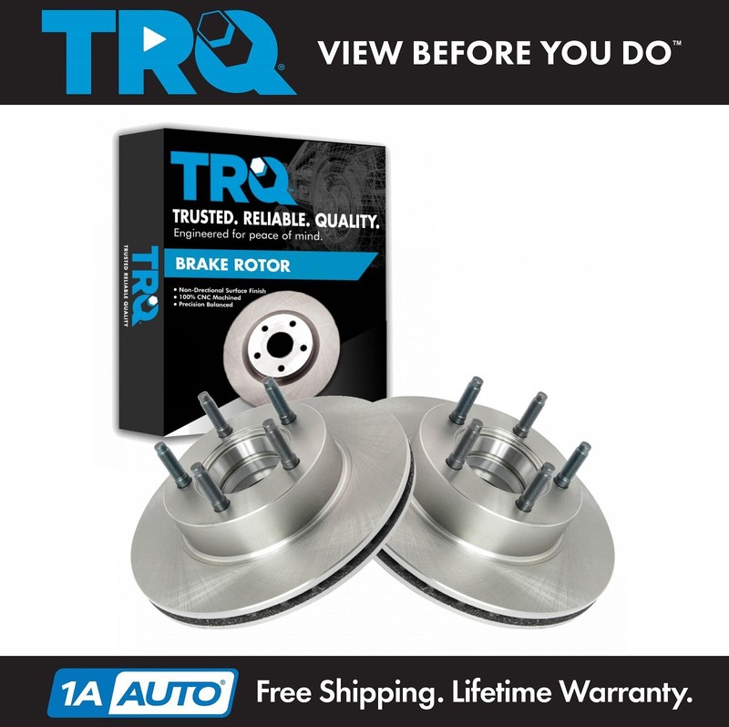 TRQ Front Brake Rotor Pair Kit for Bronco II Explorer Ranger Pickup Truck