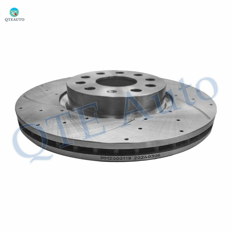 Front 312mm Drilled Slotted Brake Disc Rotors For 2010-2022 Audi TT Quattro gallery