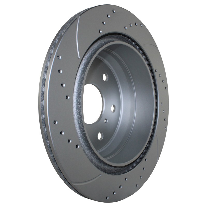 Rear Brake Kit Drilled 345mm Disc Akebono Ceramic Pad For Cadillac Chevrolet GMC gallery