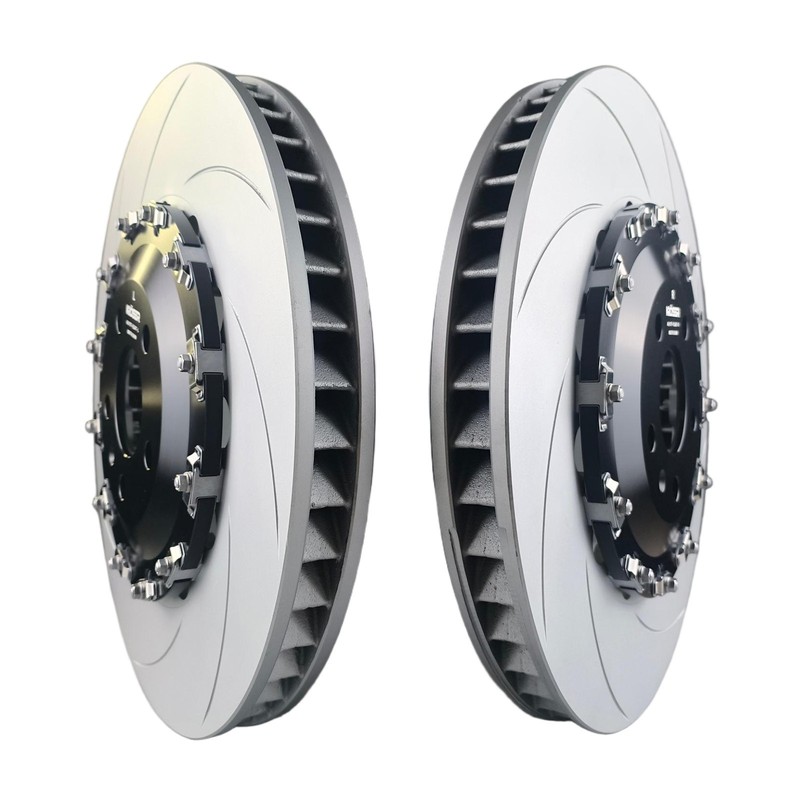 2-Piece Front Floating Slotted Brake Rotor For AUDI A6 A8 S6 SQ7 SQ8 2020-2025 gallery