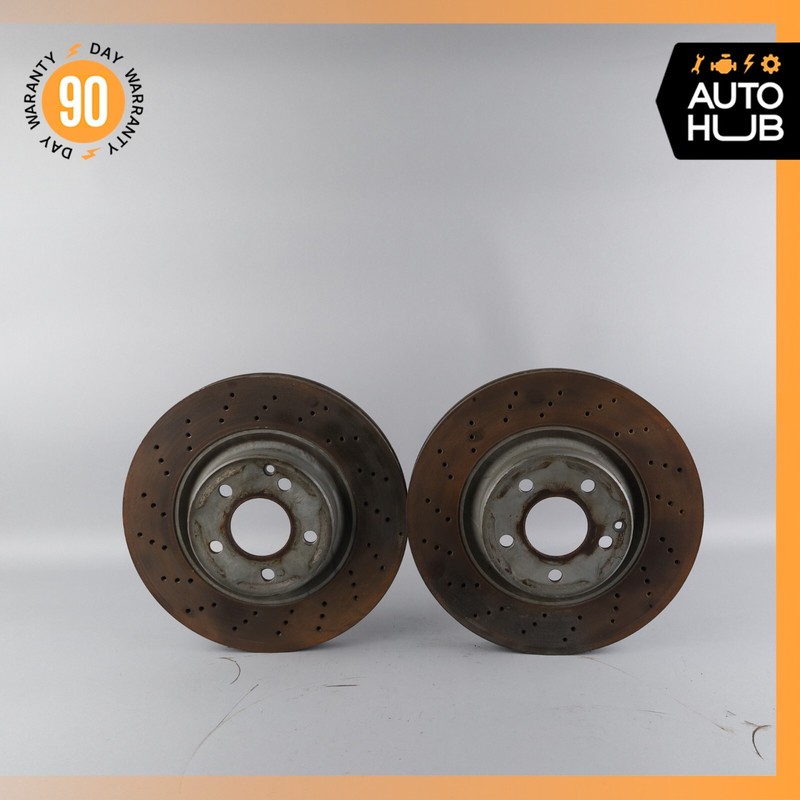 Mercedes R230 SL550 SL500 E550 Front Left & Right Brake Rotors Disc Set of 2 OEM