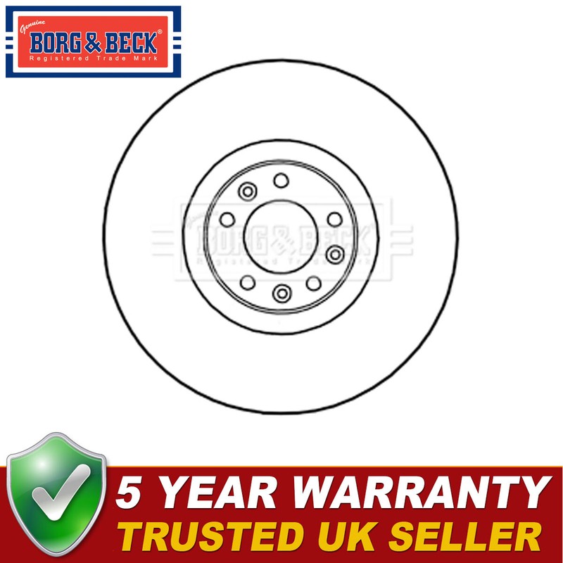 Borg & Beck Front 1x Brake Disc Fits 508 SW 407 C5 C6 2.0 HDi 2.2 3.0 424988