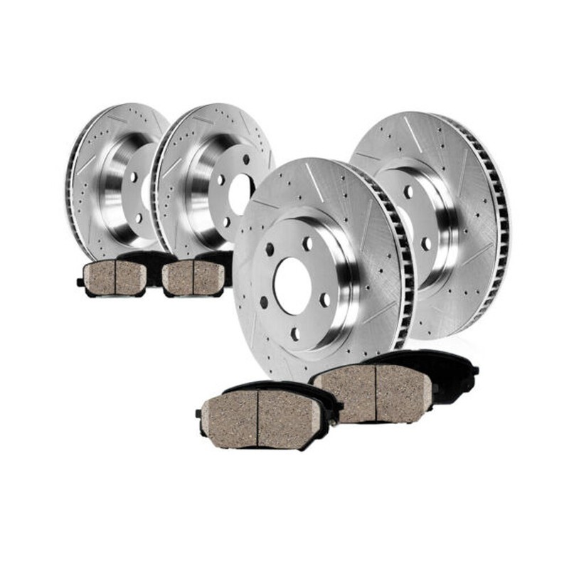 Front+Rear Drill Slot Brake Rotors & Ceramic Pads Fits 2010 – 2015 Chevy Camaro