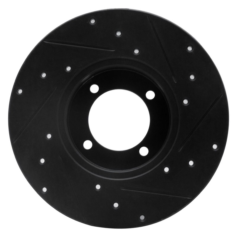 R1 Concepts eLINE Drilled & Slotted 1-Piece Front Driver Side Brake Rotor