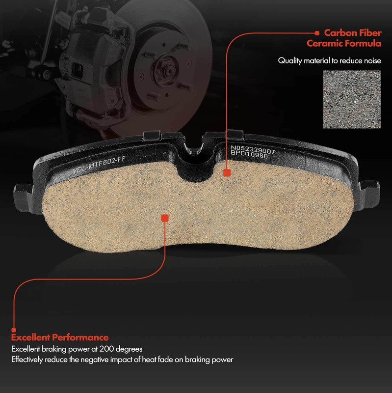 Front Side Disc Brake Rotors + Brake Pads for Land Rover LR3 2005-2009 V6 4.0L gallery